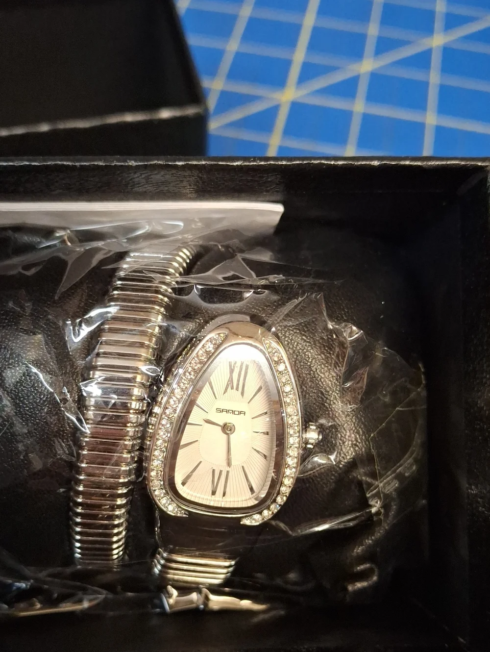 Silver Wrap White Face Watch New In Box